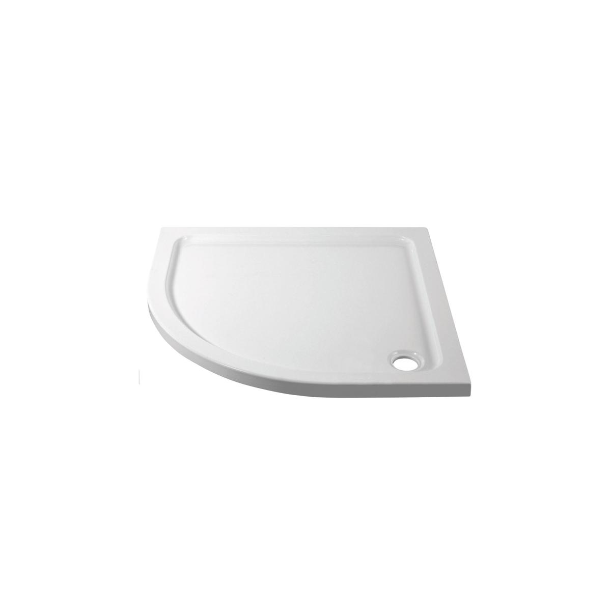 GRADE A2 - 800x800mm Quadrant 45mm White Stone Resin Shower Tray – Pearl