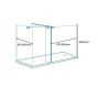 Trinity Premium 900mm Wet Room Front Glass image 1
