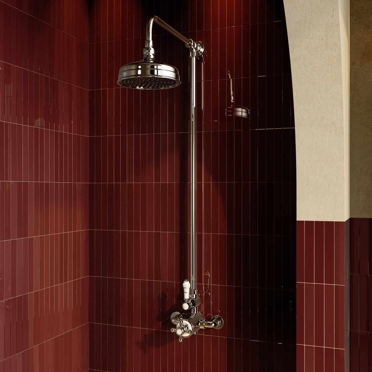 Chrome Traditional Thermostatic Mixer Shower Set - Camden image 1