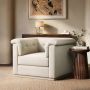 Cream Chenille Armchair - Caleb  image 1