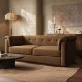 Brown Chenille 3 Seater Sofa - Caleb  image 1