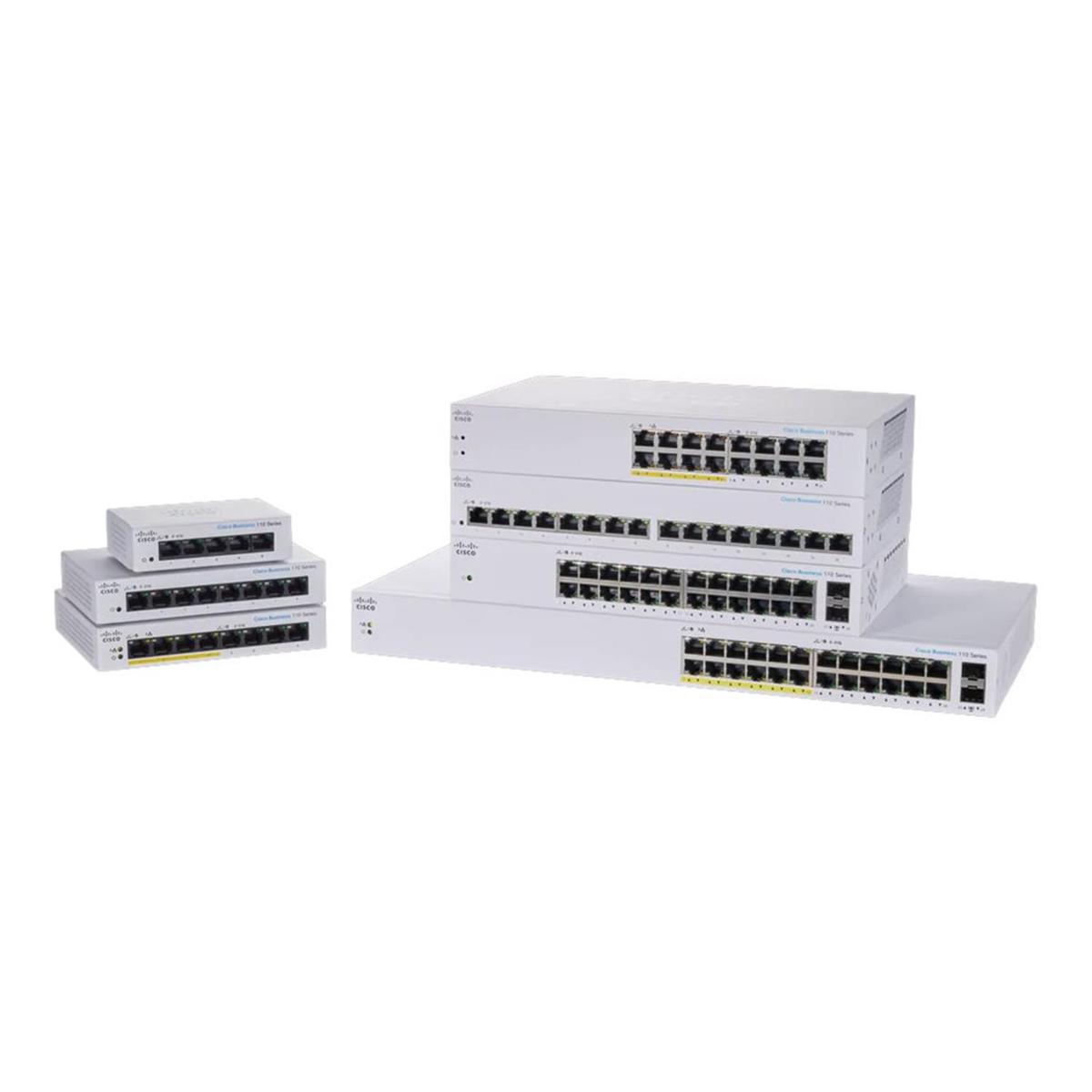 Cisco Business CBS110-8T-D-UK 8-Port Rack-mountable Unmanaged Switch image 1