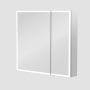 Double Door Chrome Bathroom Miror Cabinet with Lights & Shaver Socket 750 x 700mm - Celeste image 1