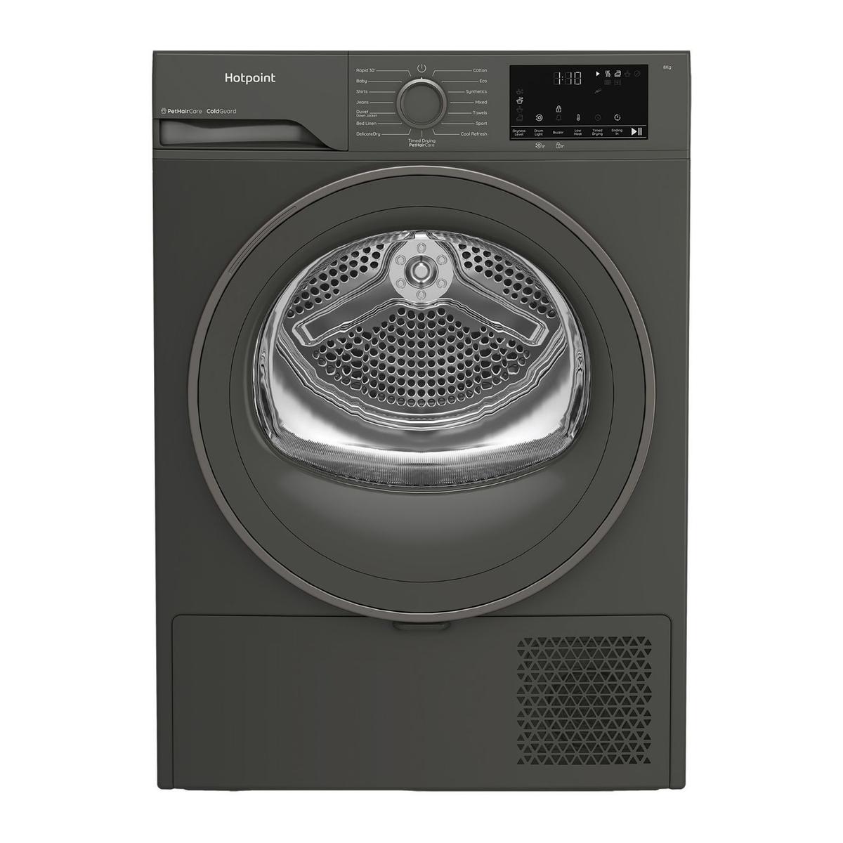 Hotpoint ColdGuard 8kg Heat Pump Tumble Dryer - Graphite image 1
