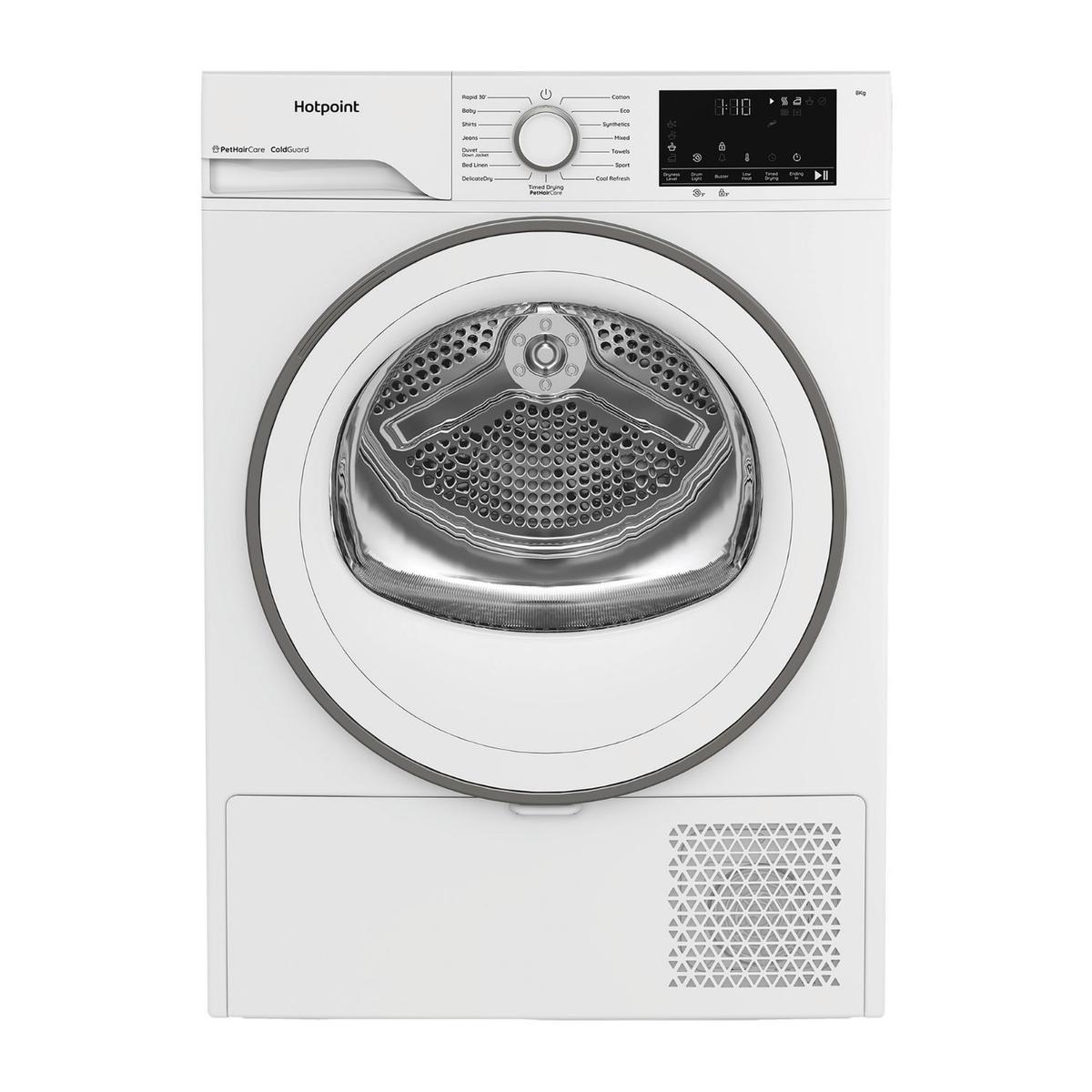 Hotpoint ColdGuard 8kg Heat Pump Tumble Dryer - White image 1