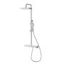 GRADE A2 - Chrome Thermostatic Mixer Shower Set with Push Button & Shelf - Mika