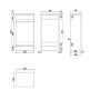 500mm Black Back to Wall Toilet Unit Only - Classic image 1