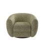 Celine Green Chenille Swivel Armchair  image 1