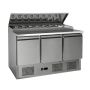 Culinox PS300 - 3 Door Refrigerated Pizza Prep Saladette Counter - 8 x 1/6 GN - 392 Ltr image 1