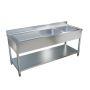 Culinox Pro Stainless Steel Double Bowl Sink - Left Drainer, 1600mm Wide, 700mm Deep