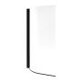 Matt Black Hinged Shower Bath Screen 1450 x 730mm - For Cove & Lisbon Shower Baths image 1