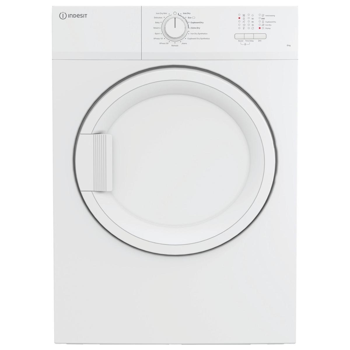 GRADE A2 - Indesit 8kg Vented Tumble Dryer - White