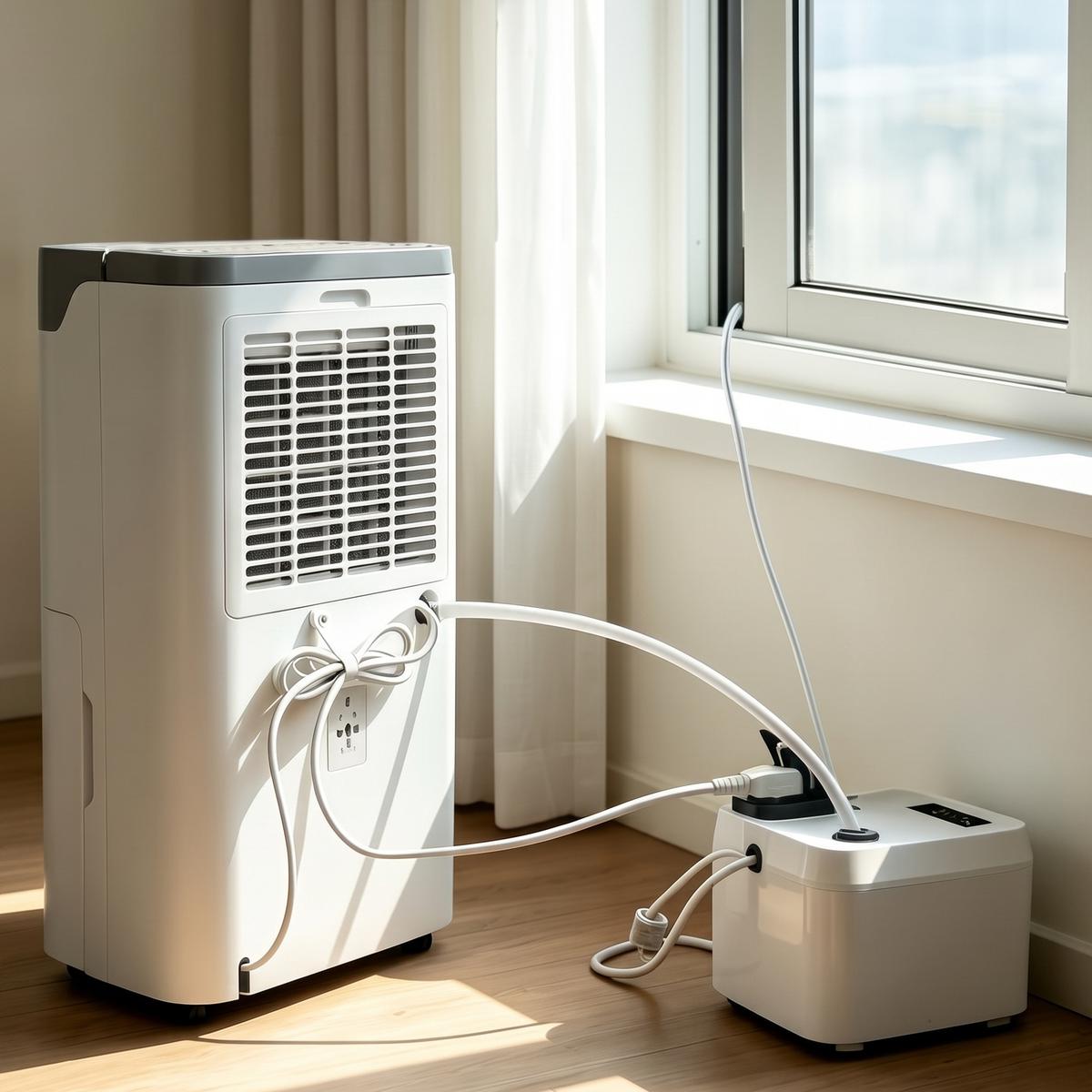 Dehumidifier Mate - Smart Wi-Fi Uplift Pump with continuous drainage with extraction humidity & temperature monitoring image 1