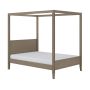 Double Four Poster Bed Frame in Dark Wood - Delilah image 1
