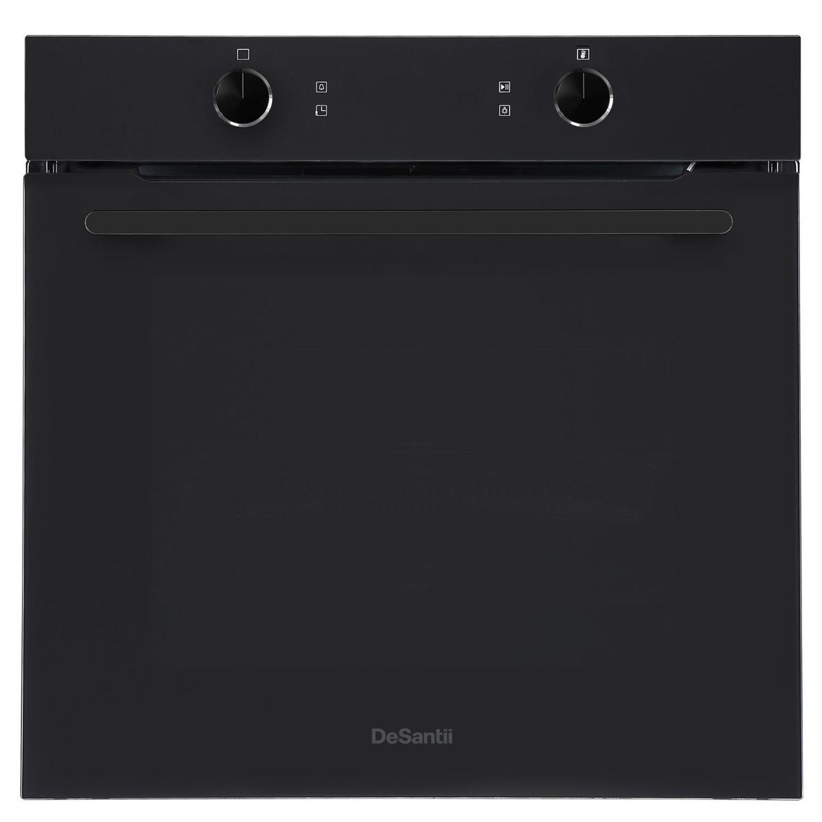 DeSantii Electric Single Oven with Pyrolytic Cleaning - Black image 1