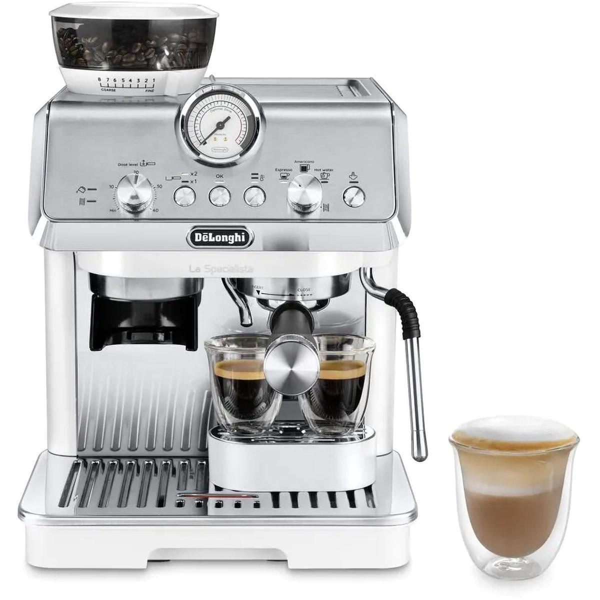 Delonghi La Specialista Arte Manual Bean to Cup Coffee Machine with Milk Frother - White image 1