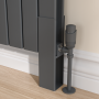 Eco Eleganza Anthracite Designer Radiator Feet -Suitable for Double Panel Aluminium Radiator image 1
