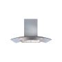 Refurbished CDA ECPK91SS 90cm Curved Glass Island Cooker Hood Stainless Steel