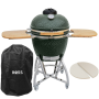 Boss Grill The Egg XL - 22 Inch Ceramic Kamado Style Charcoal Smoker BBQ Grill - In Green image 1
