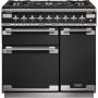 Rangemaster Elise 90cm Dual Fuel Range Cooker - Black image 1