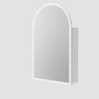 Single Door Chrome Bathroom Mirror Cabinet with Lights, Demister & Shaver Socket 500 x 800mm - Empire image 1