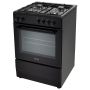 electriQ 60cm Dual Fuel Cooker - Black image 1