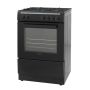 GRADE A1 - electriQ 60cm Dual Fuel Cooker - Black