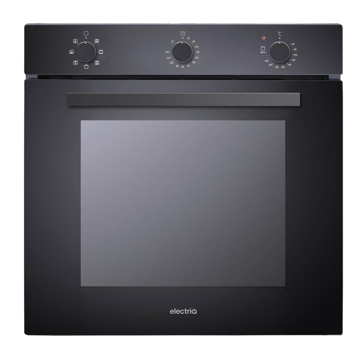 Refurbished electriQ EQOVENM2BLK 60cm Single Built In Electric Oven Black image 1