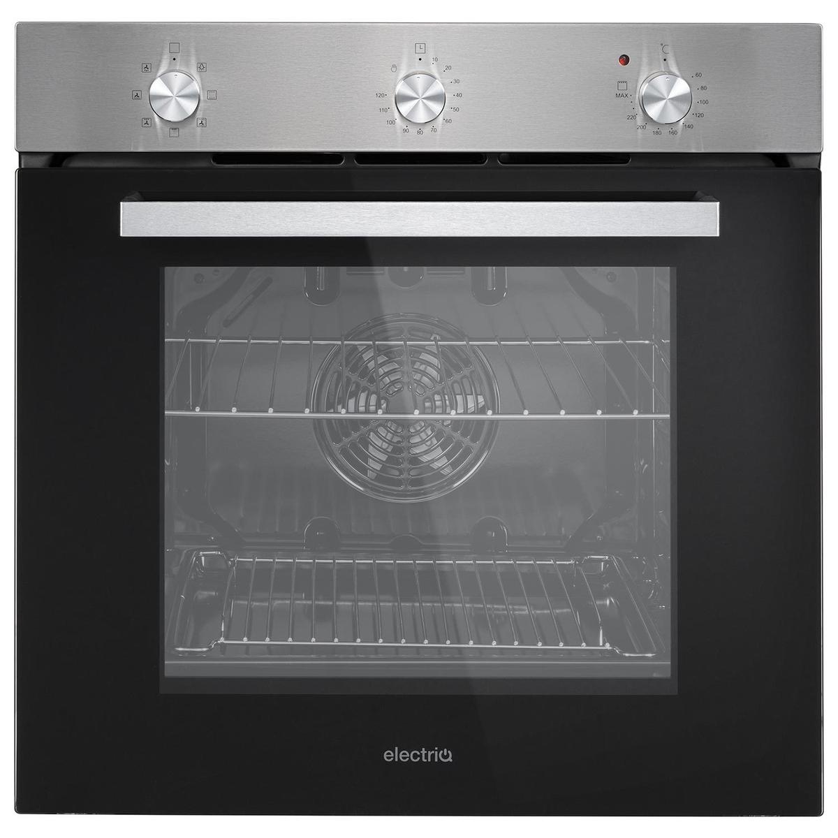 GRADE A2 - electriQ Electric Fan Assisted Oven - Stainless Steel