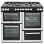 GRADE A2 - electriQ 100cm Dual Fuel Range Cooker - Stainless Steel