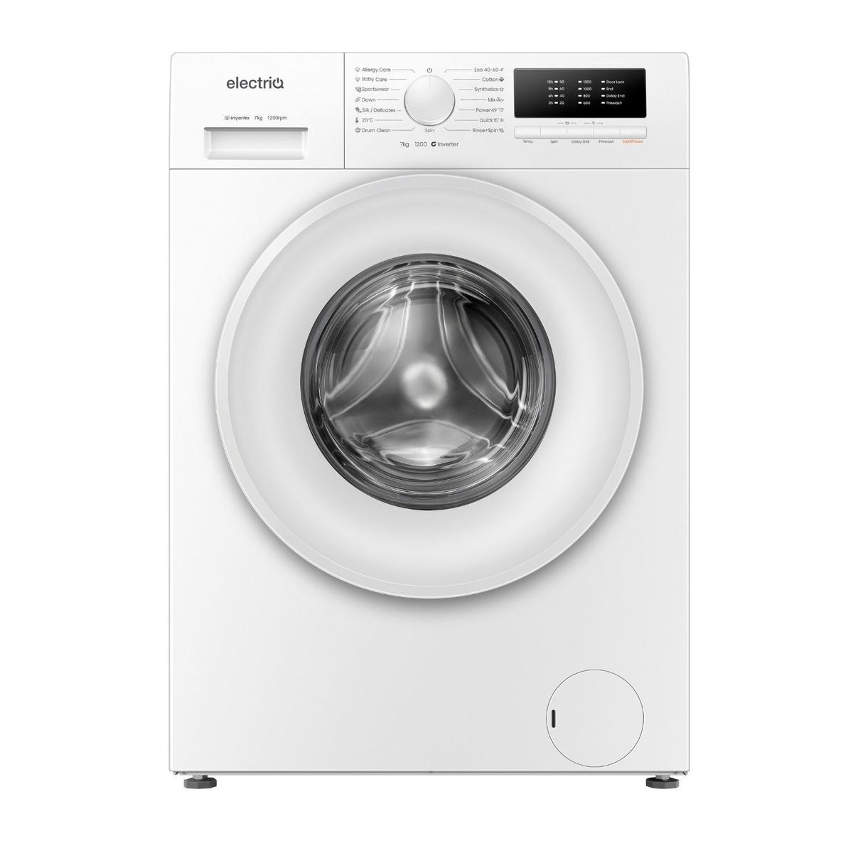 electriQ 7kg 1200rpm Washing Machine - White image 1