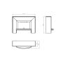 Suncrest Stockeld Electric Fireplace Suite in White with Glowing Pebble Bowl image 2