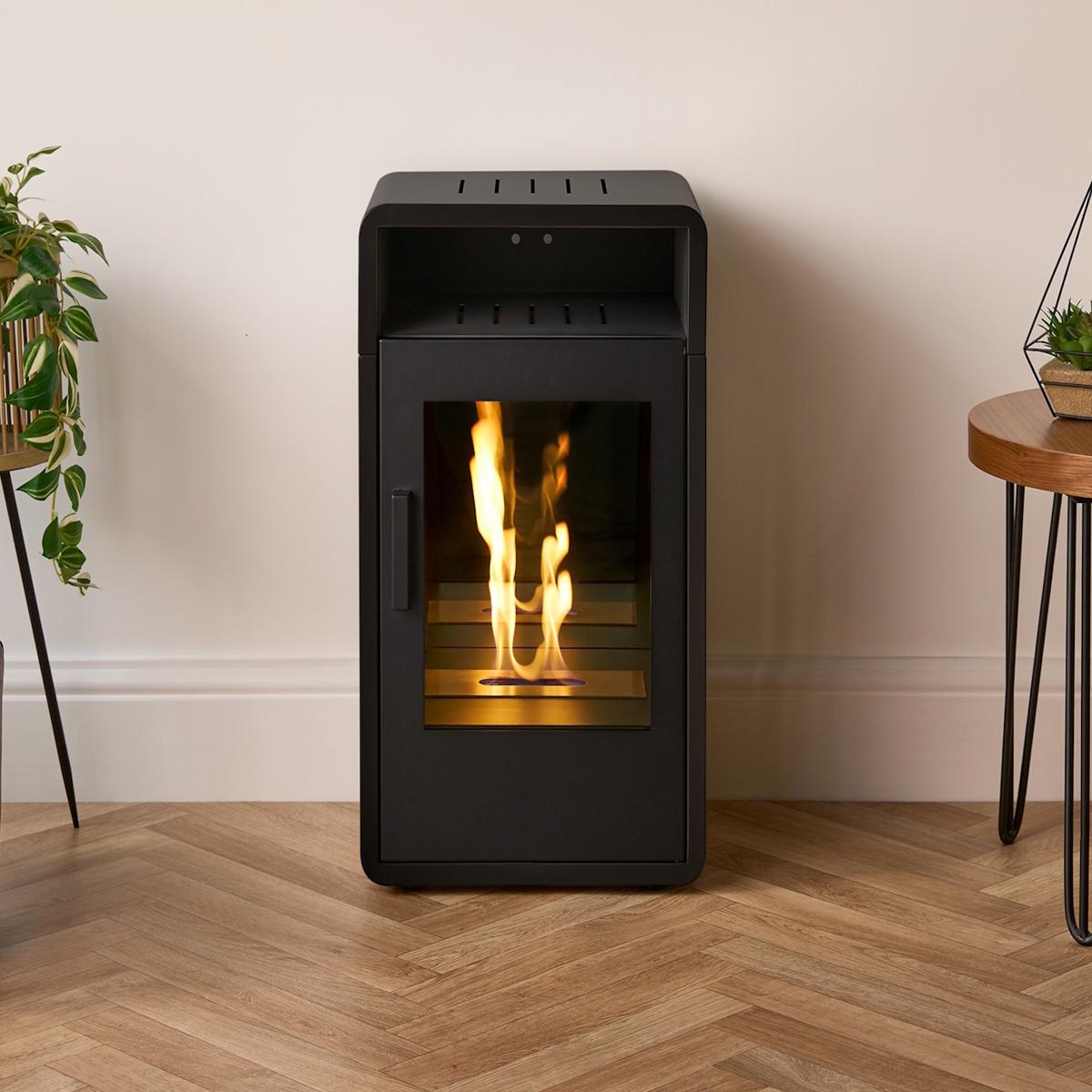 GRADE A2 - Bioethanol Wood Burning-Style Flueless Stove - Adam Bellini image 1