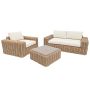 3 Seater Thick Rattan Armchair & Sofa Garden Set image 1