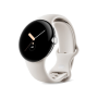 Google Pixel Watch 1 41mm Silver Aluminium Case with Chalk Strap 4G Smartwatch image 1