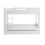 White Scalloped Triple Sleeper Bunk Bed with Trundle ? Gracie image 1