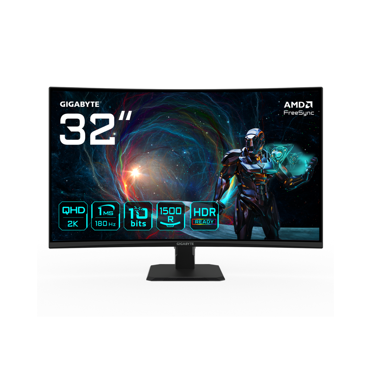 GIGABYTE GS32QCA 32" VA QHD 180Hz 1ms Curved Gaming Monitor image 1