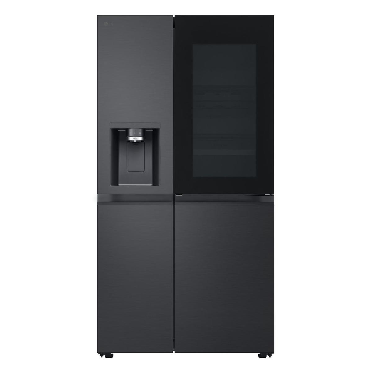 LG InstaView™ 628 Litre Side-by-Side American Fridge Freezer -  Black image 1