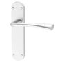 Internal Silver Satin Chrome Lever Fire Door Handle with Latch and Hinges Pack - 65mm Latch - Havel - XL Joinery image 1