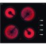Refurbished CDA HC6212FR 60cm 4 Zone Ceramic Hob Side Control Frameless Black