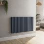 Sorrento Anthracite Horizontal Oval Designer Radiator 600x1003mm Double Panel 4079 BTU image 4