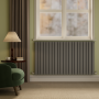 Riace Anthracite Horizontal Flat Designer Radiator 800x1428mm Double Panel 5398 BTU image 1