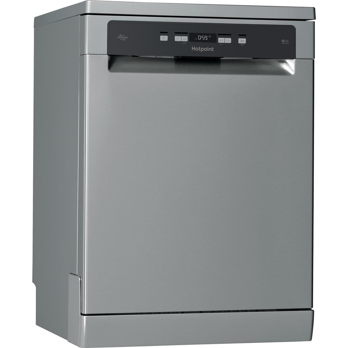 GRADE A2 - Hotpoint Extra Freestanding Dishwasher - ActiveDry, Silver