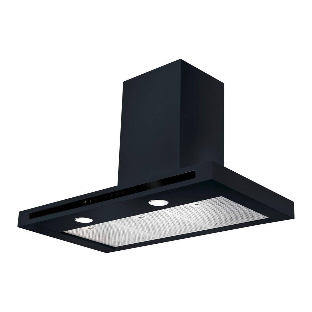 GRADE A2 - Rangemaster Hi-Lite Flat 110cm Chimney Cooker Hood Black