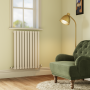 Sorrento White Horizontal Oval Designer Radiator 800x590mm Single Panel 1576 BTU image 1