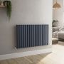 Sorrento Anthracite Horizontal Oval Designer Radiator 600x1003mm Single Panel 2679 BTU image 4
