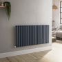 Sorrento Anthracite Horizontal Oval Designer Radiator 600x1180mm Single Panel 3152 BTU image 5