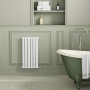 Riace White Horizontal Flat Designer Radiator 800x408mm Single Panel 953 BTU image 1