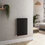 Sorrento Midnight Black Horizontal Oval Designer Radiator 600x413mm Single Panel 1103 BTU image 5