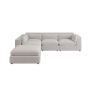 Large Beige Boucle 5 Seater Modular Corner Sofa - Hudson